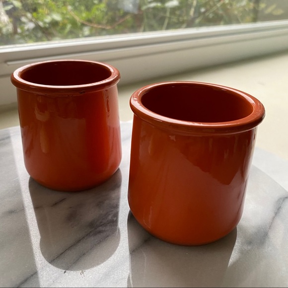 Kitchen Orange X 2 Terra Cotta Yogurt Jars From Paris Poshmark